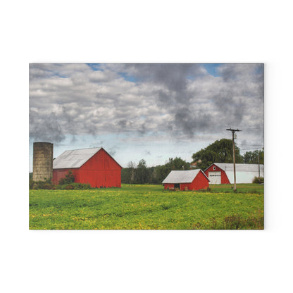 U R There Photography Kingston Road Trio III Rustic Farmhouse Tempered-Glass Cutting Board
