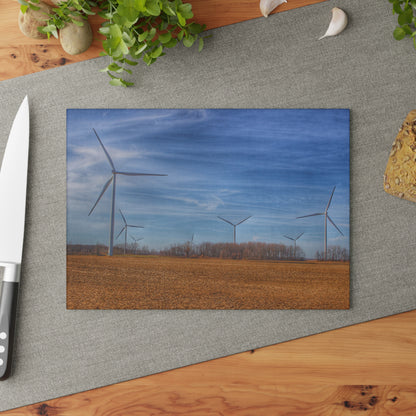 U R There Photography Windmill Alley Rustic Farmhouse Tempered-Glass Cutting Board