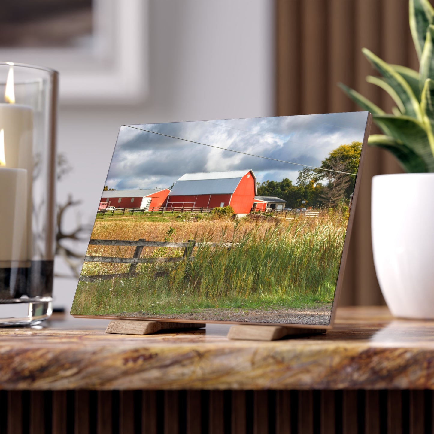 U R There Photography Beyond the Harvest Corn I Rustic Farmhouse Decorative Ceramic Tile