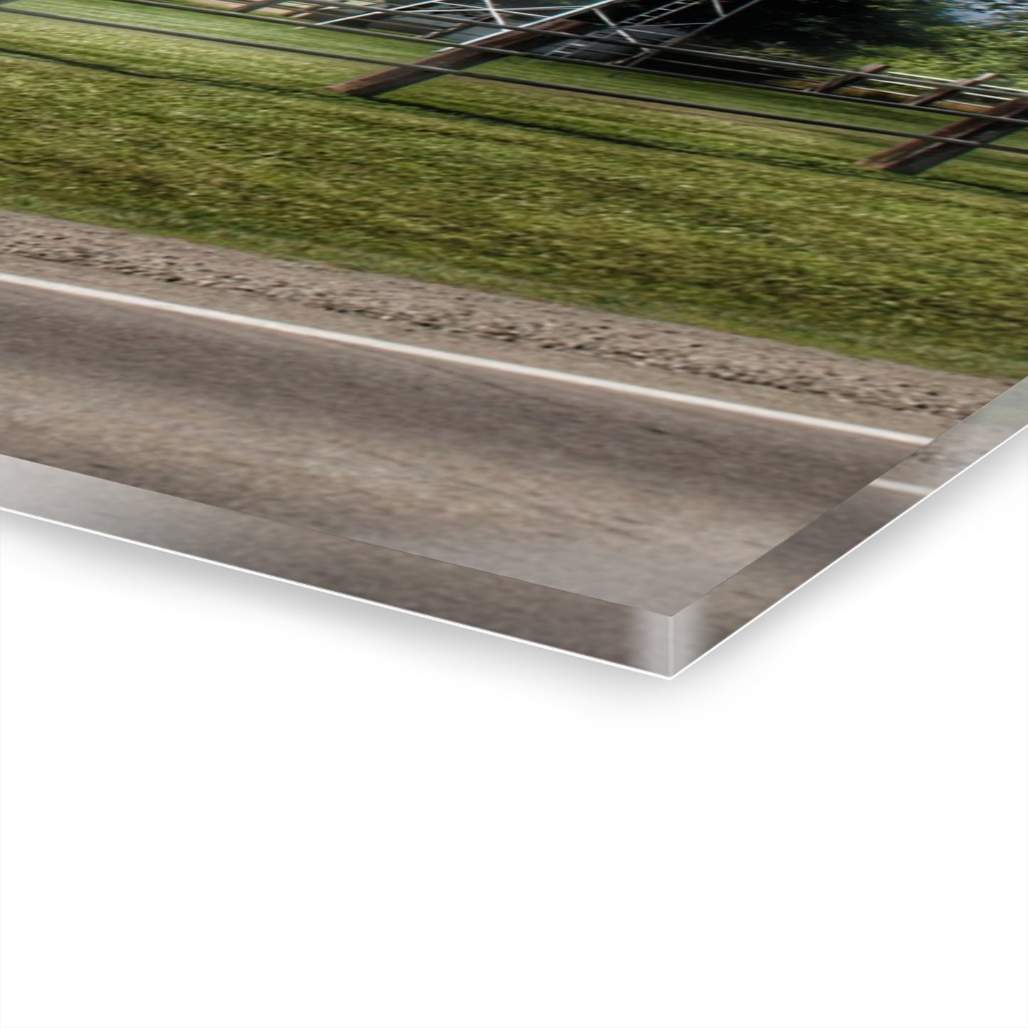 U R There Photography M-90 White and Windmill I Rustic Farmhouse Acrylic Wall Print