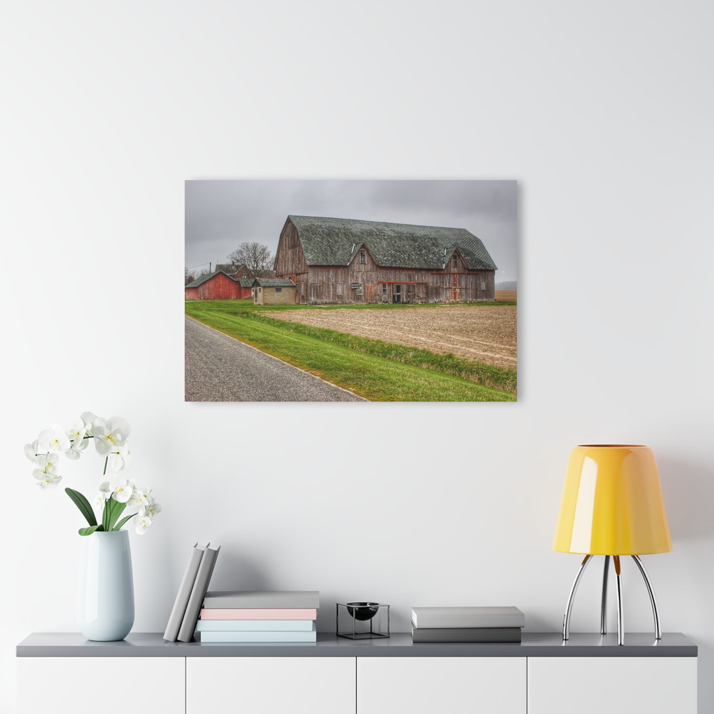 U R There Photography Roedel Roadside Reds I Rustic Farmhouse Acrylic Wall Print
