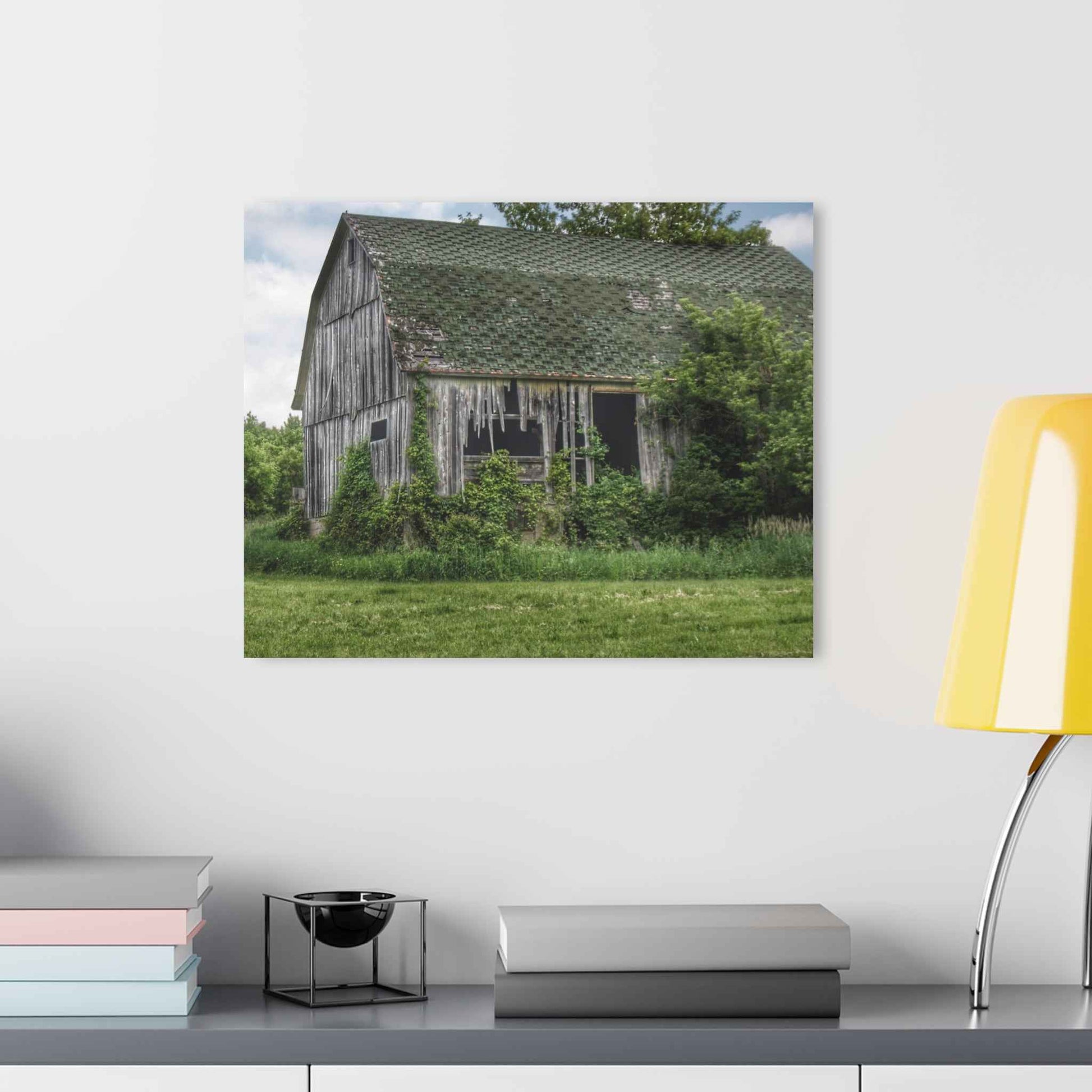 U R There Photography Hunters Creek Forgotten Grey Rustic Farmhouse Acrylic Wall Print