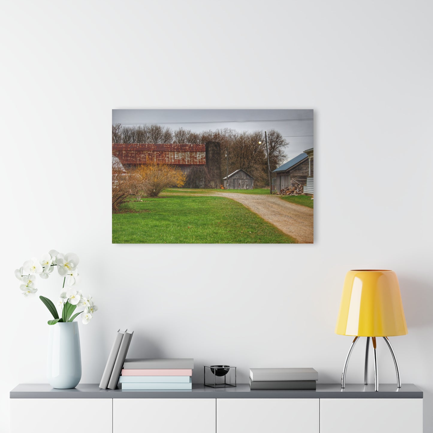 U R There Photography South Summers Road Rusted and Little Grey Rustic Farmhouse Acrylic Wall Print