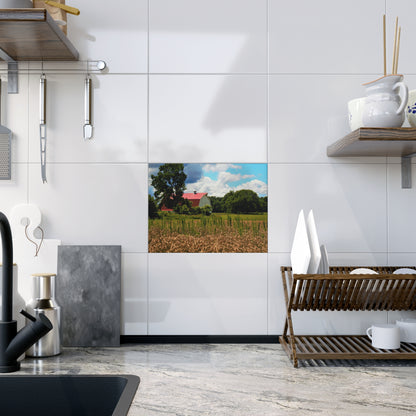 U R There Photography Northern White Rustic Farmhouse Decorative Ceramic Tile