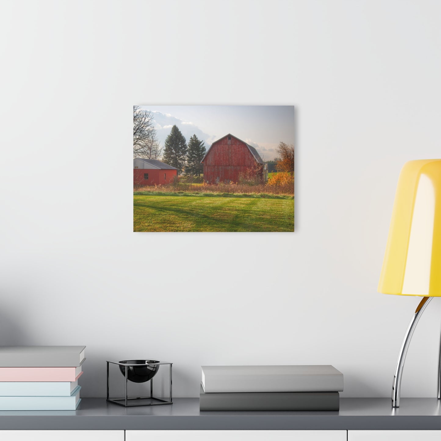 U R There Photography Invitational Drive Red Rustic Farmhouse Acrylic Wall Print