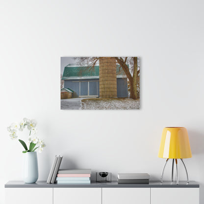 U R There Photography Hollow Corners Grey and Silo Rustic Farmhouse Acrylic Wall Print