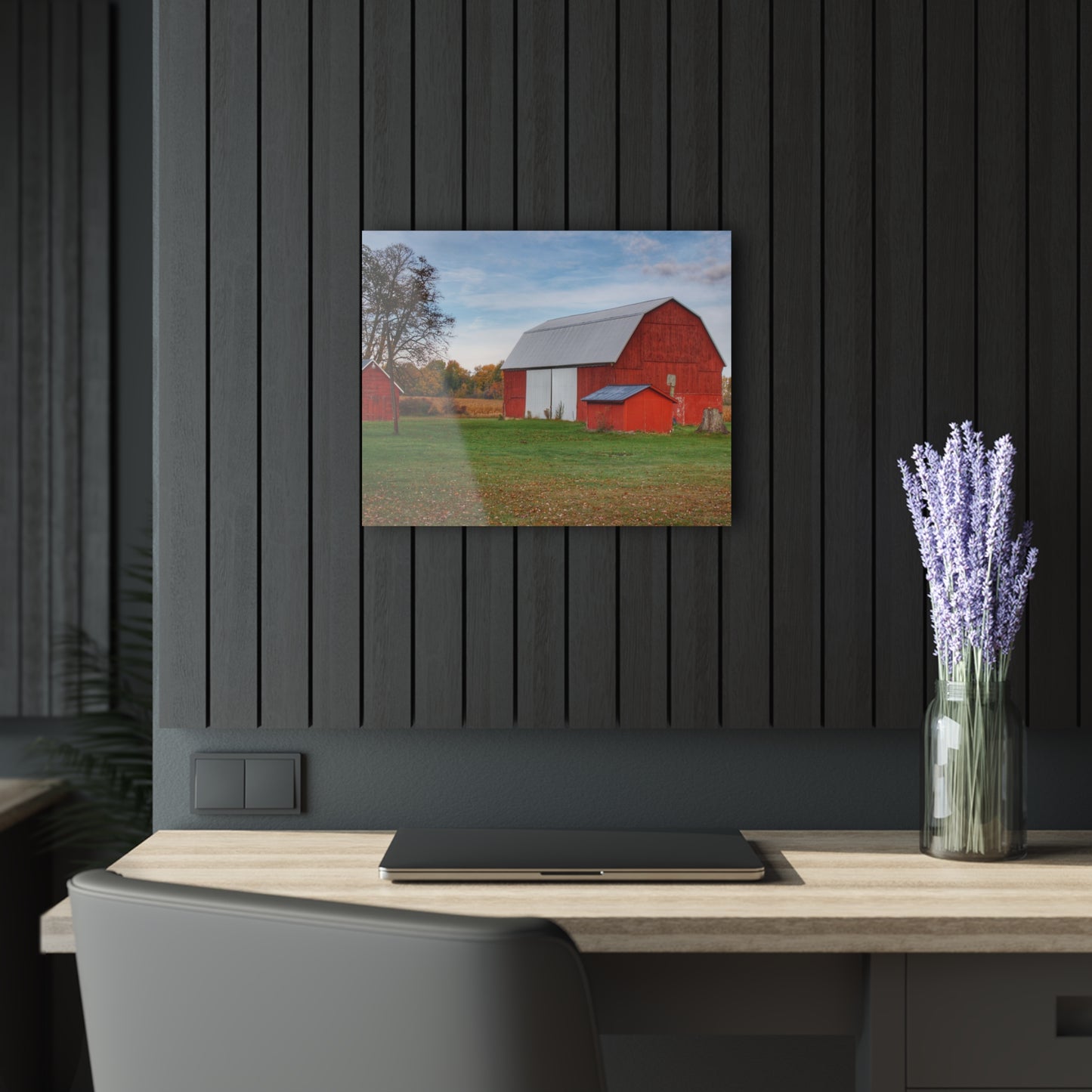 U R There Photography Ruth Reds Rustic Farmhouse Acrylic Wall Print
