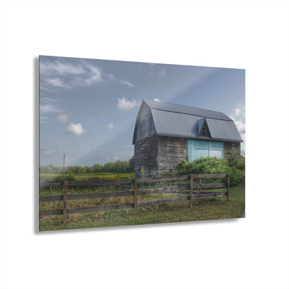 U R There Photography Harris Road Grey Rustic Farmhouse Acrylic Wall Print