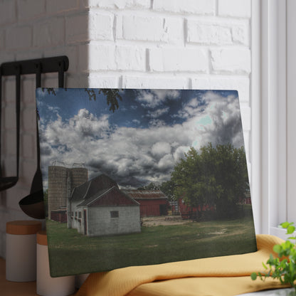 U R There Photography Five Lakes Farm I Rustic Farmhouse Tempered-Glass Cutting Board