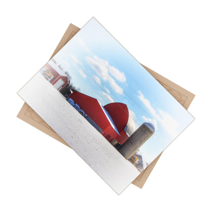 U R There Photography Barnes Road Reds Rustic Farmhouse Decorative Ceramic Tile