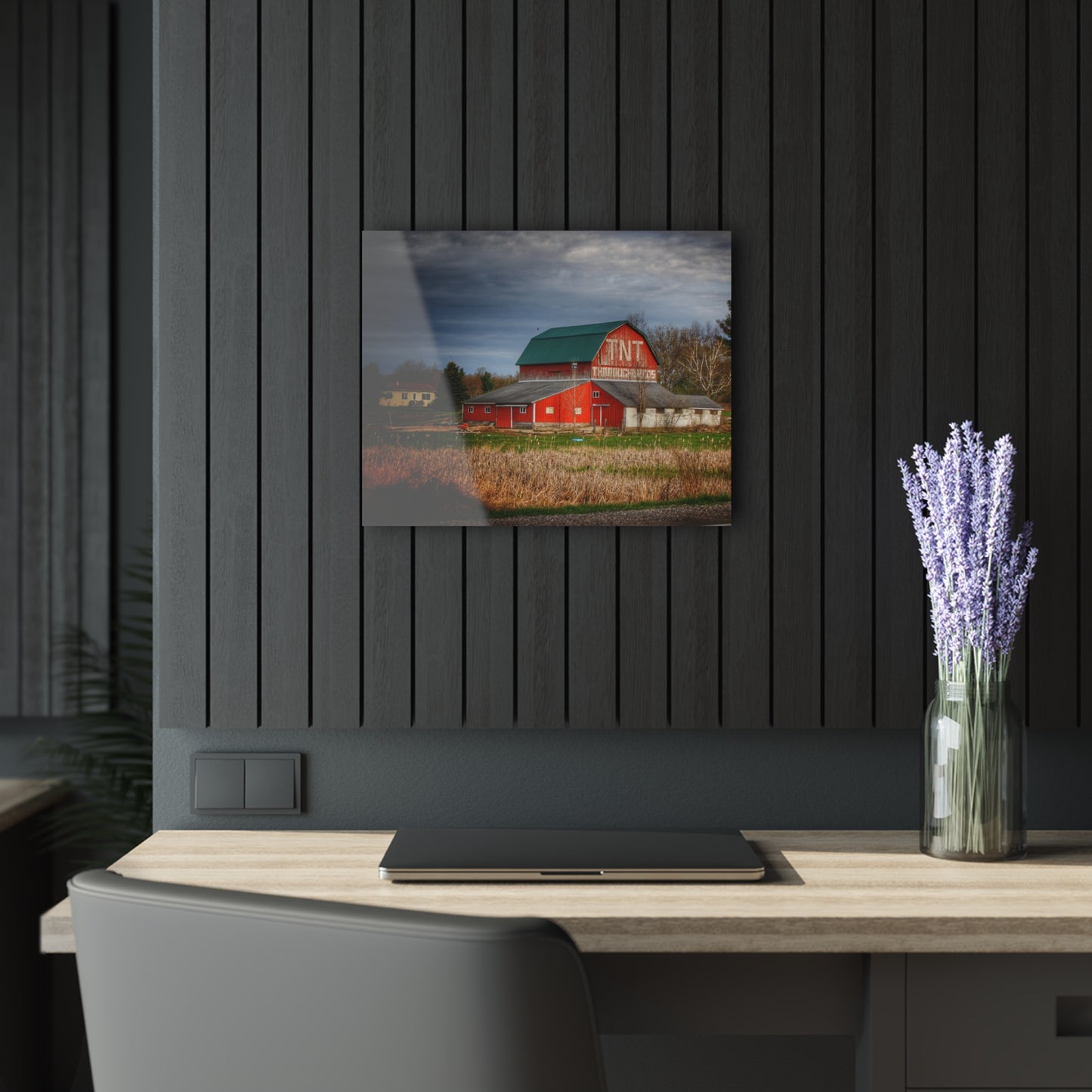 U R There Photography M-24 TnT Red I Rustic Farmhouse Acrylic Wall Print