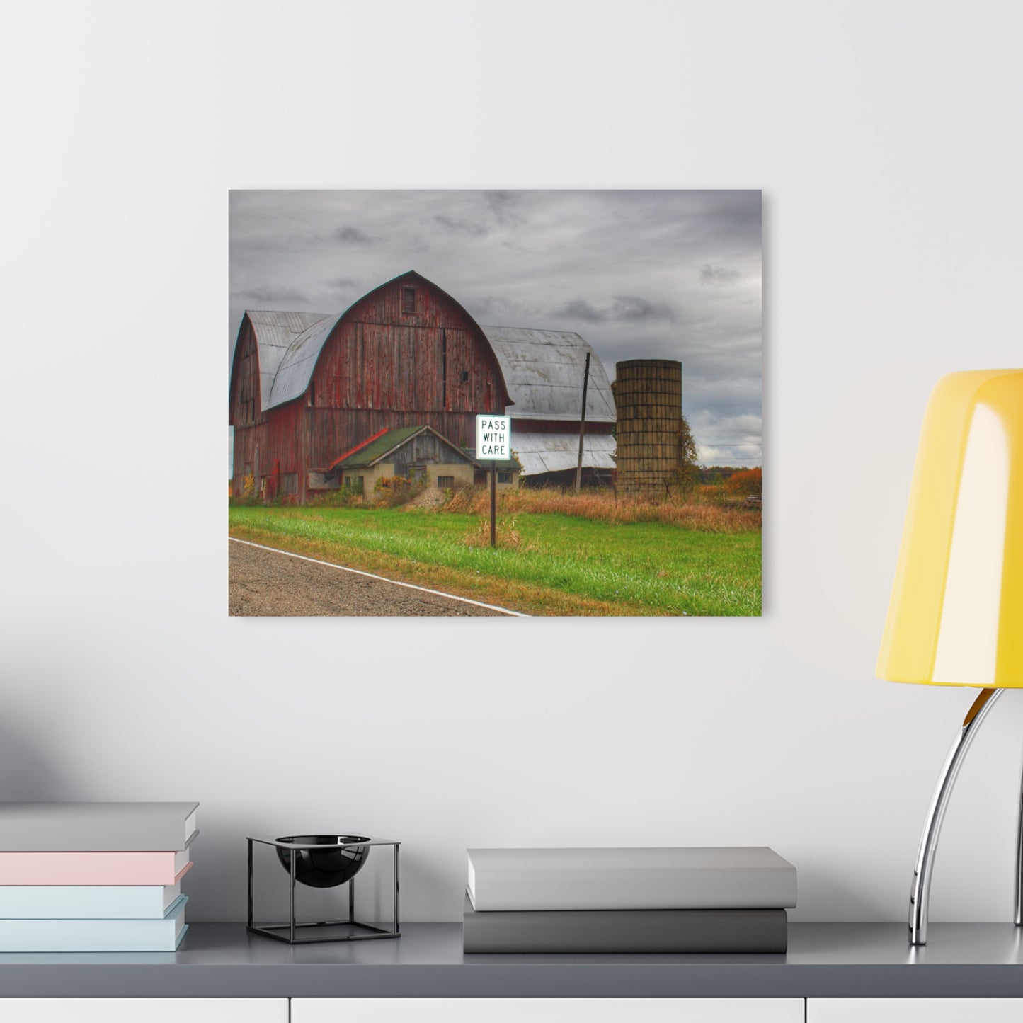 U R There Photography Valentine Road Red II Rustic Farmhouse Acrylic Wall Print