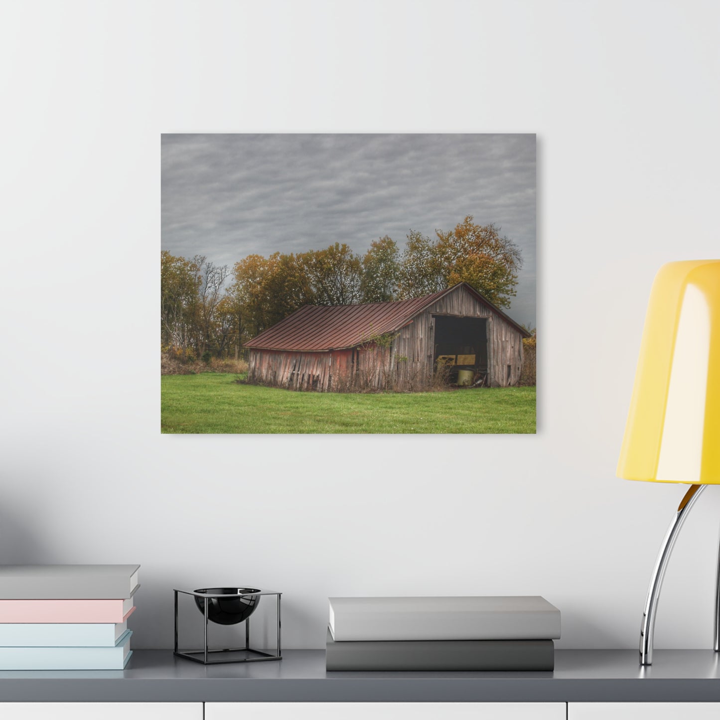 U R There Photography Stewart Road Little Grey Rustic Farmhouse Acrylic Wall Print