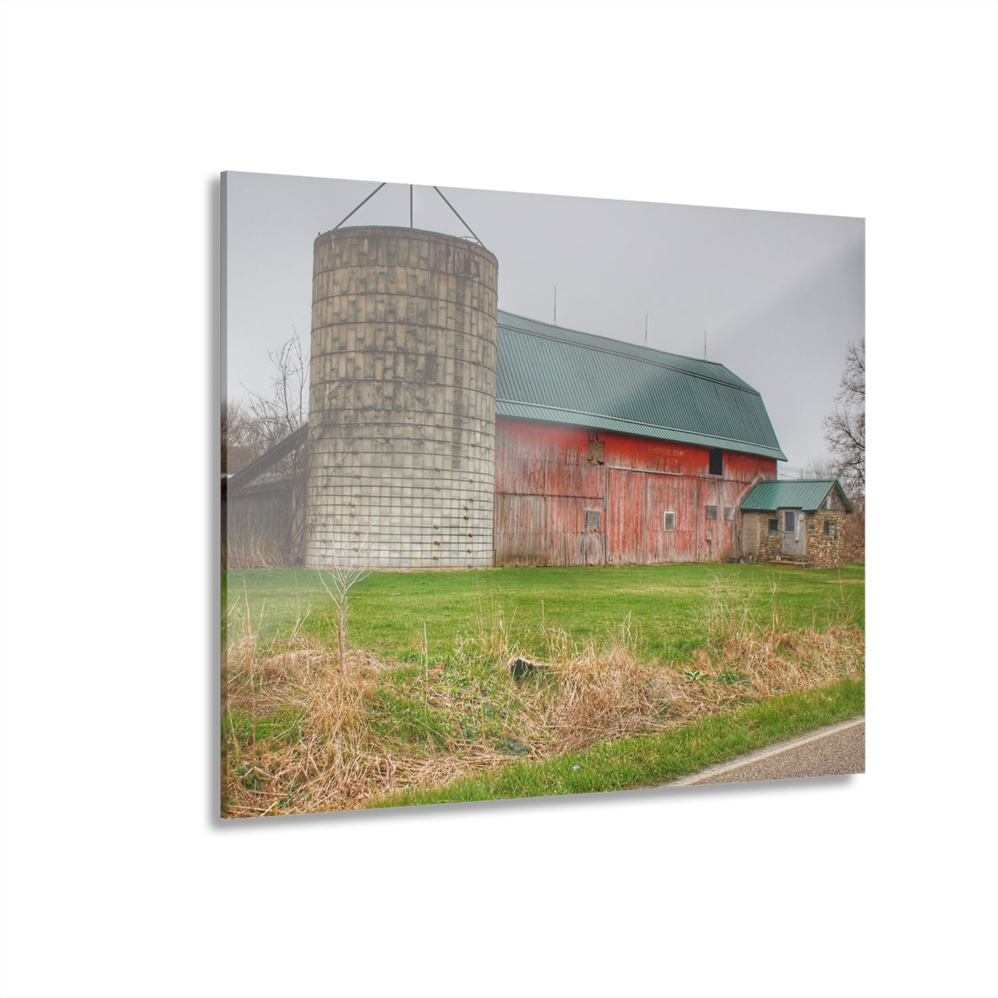 U R There Photography Plumb Creek Road Red I Rustic Farmhouse Acrylic Wall Print