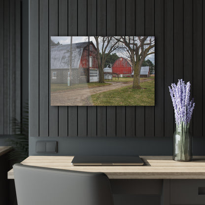 U R There Photography Peck Reds Rustic Farmhouse Acrylic Wall Print