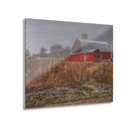 U R There Photography Hough Road Reds Rustic Farmhouse Acrylic Wall Print