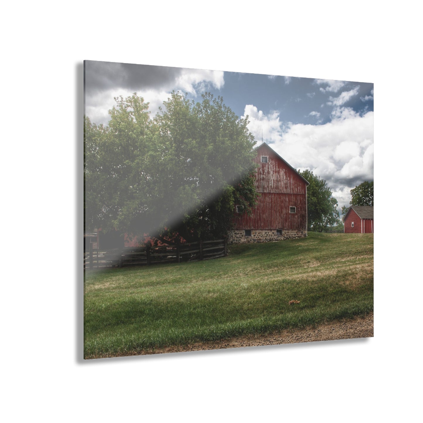 U R There Photography Five Lakes Red I Rustic Farmhouse Acrylic Wall Print
