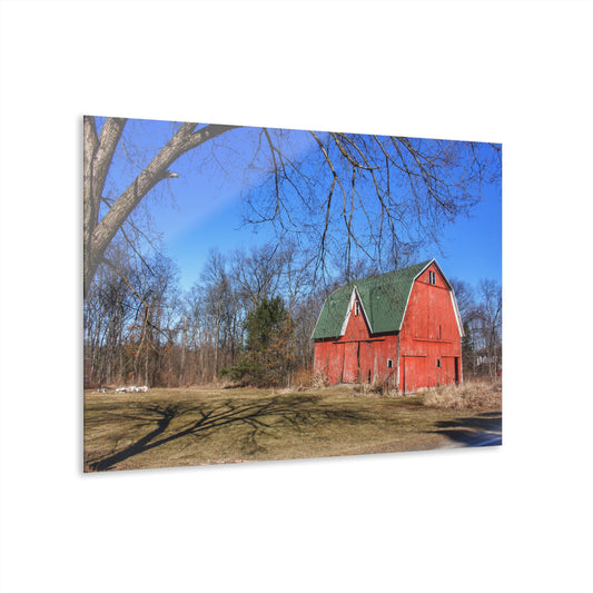 U R There Photography Hickory Ridge Red I Rustic Farmhouse Acrylic Wall Print