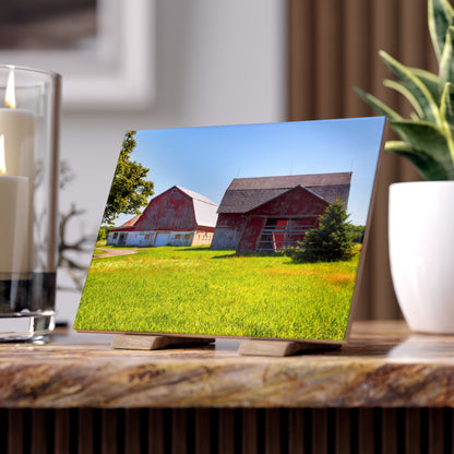 Atwell Road Trio Rustic Farmhouse Decorative Ceramic Tile 6" × 8" Glossy