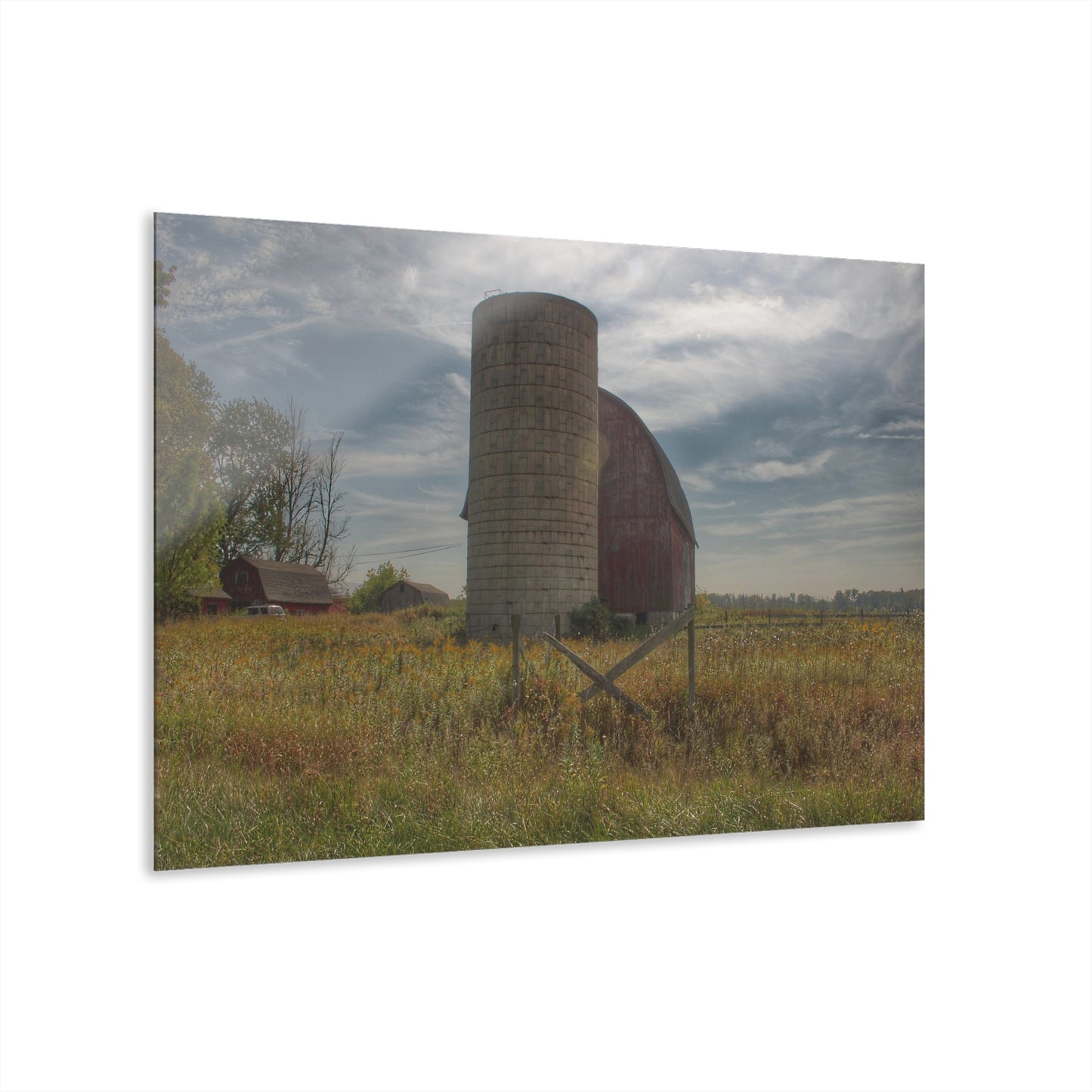 U R There Photography Mushroom Road Red II Rustic Farmhouse Acrylic Wall Print