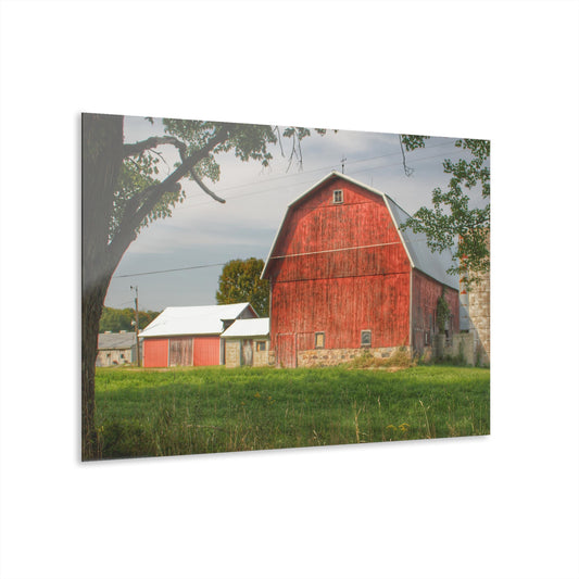 U R There Photography Crawford Road Red II Rustic Farmhouse Acrylic Wall Print