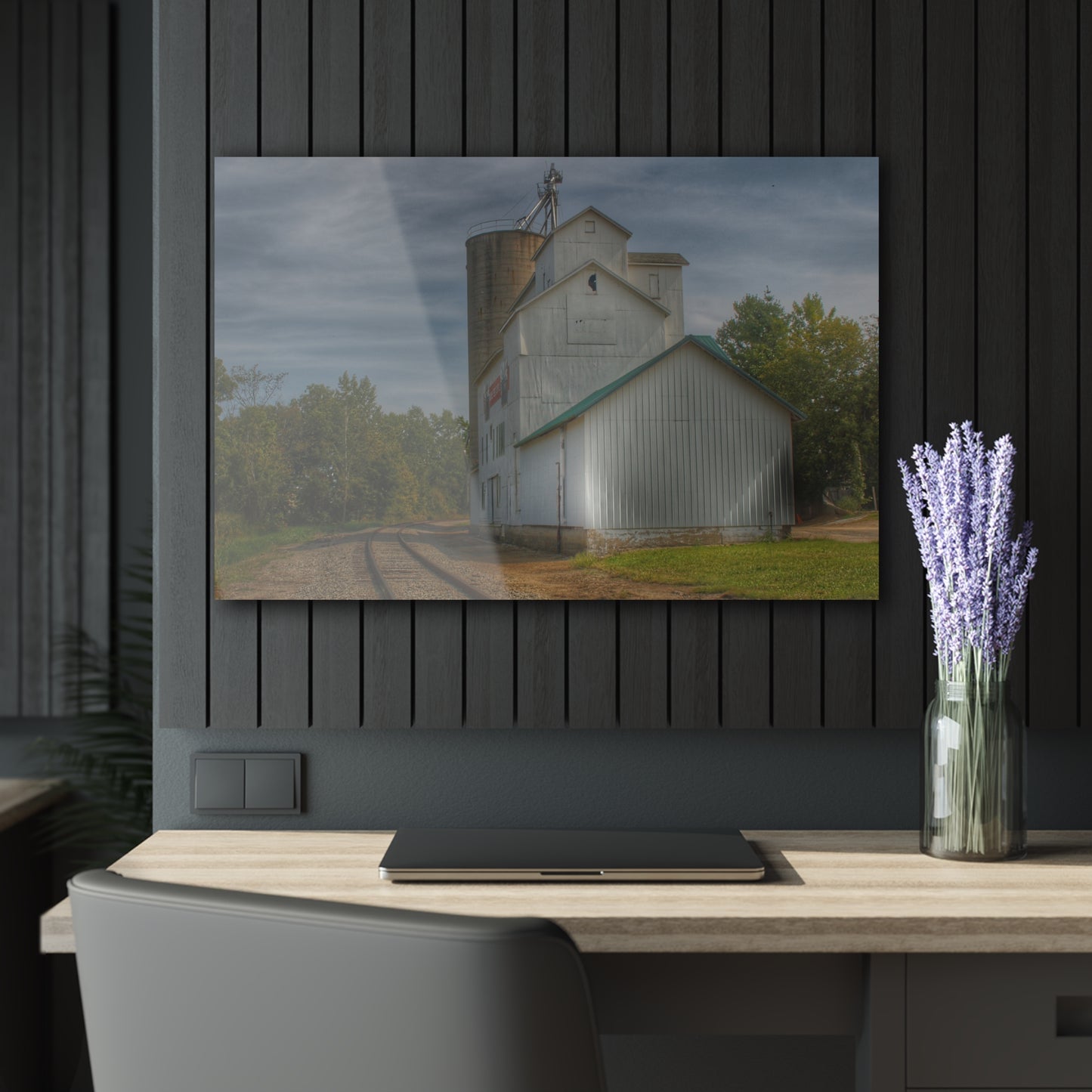 U R There Photography Aside the Tracks in Mayville Rustic Farmhouse Acrylic Wall Print
