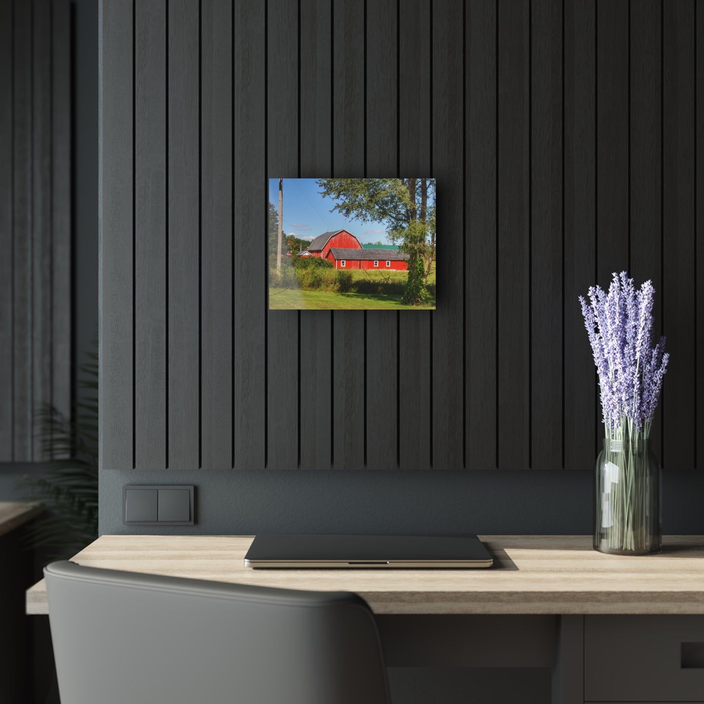 U R There Photography Lake Pleasant Reds II Rustic Farmhouse Acrylic Wall Print