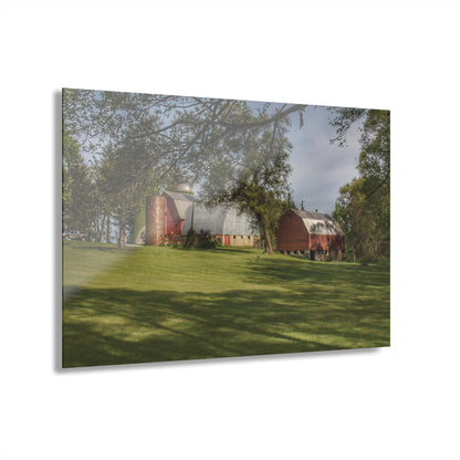 U R There Photography Clark Park Road Reds Rustic Farmhouse Acrylic Wall Print
