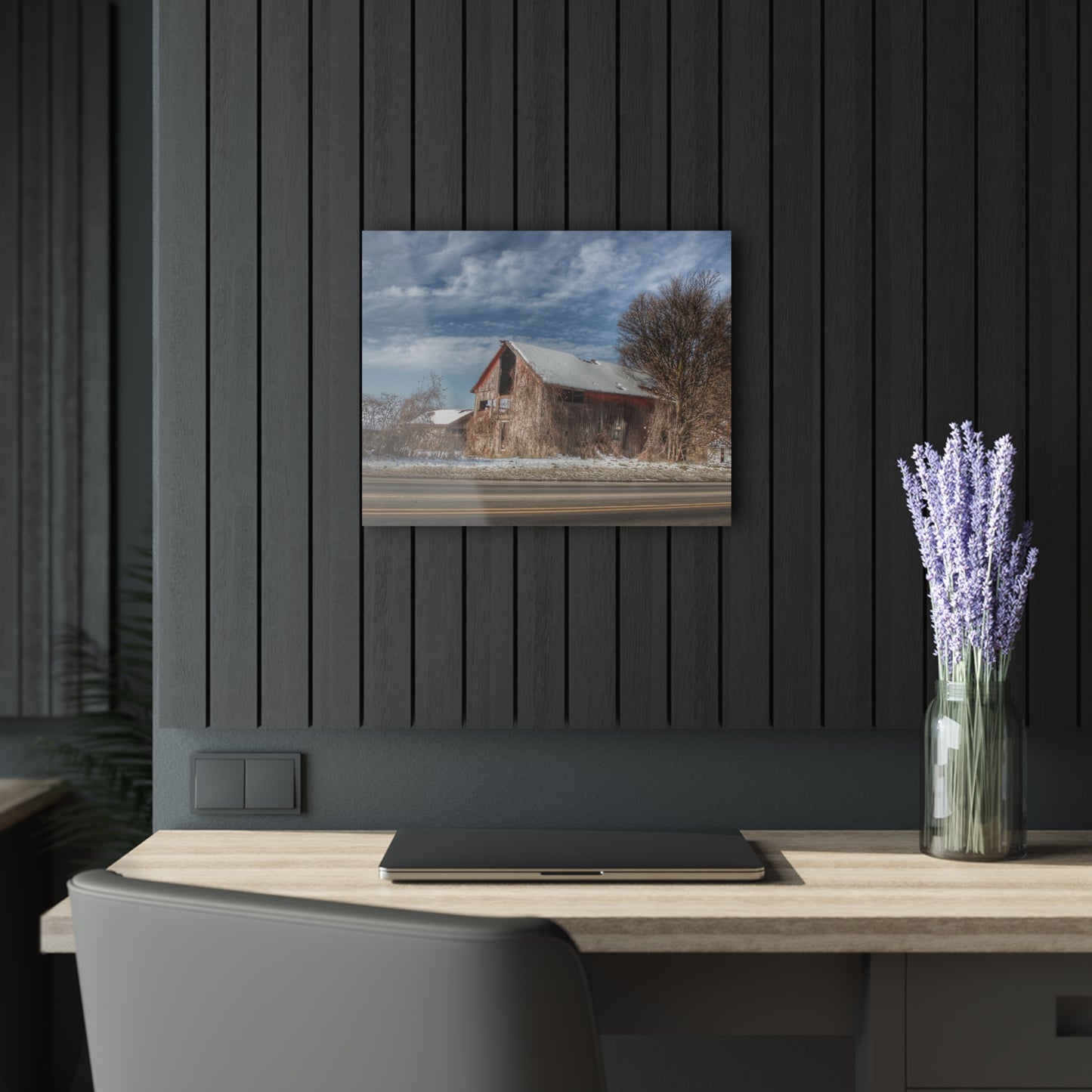 U R There Photography Almont Van Dyke Red II Rustic Farmhouse Acrylic Wall Print 14 "x 11"