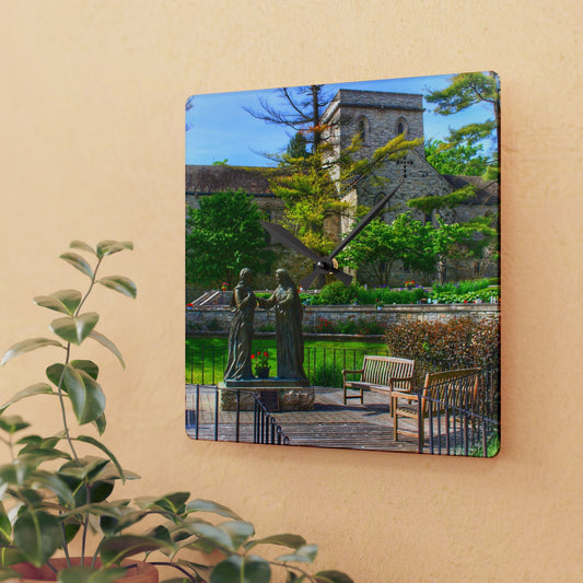 U R There Photography Saint Hugo of the Hills I Rustic Farmhouse Acrylic Analog Wall Clock