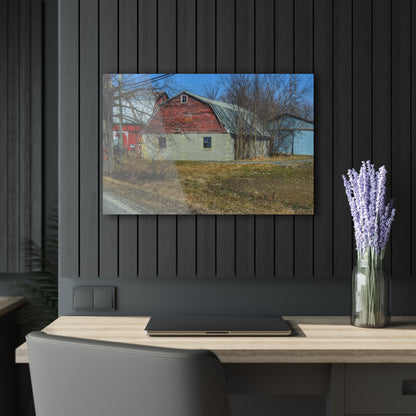 U R There Photography Indian Trail Block Barn at the Bend Rustic Farmhouse Acrylic Wall Print