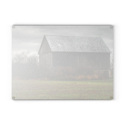 U R There Photography Brown City Road Grey Rustic Farmhouse Tempered-Glass Cutting Board