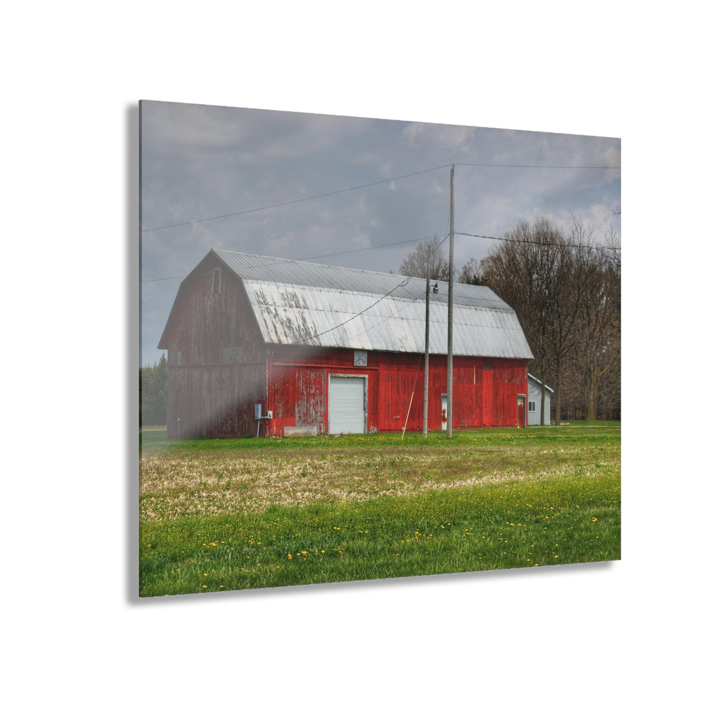U R There Photography Coldwater Road Red I Rustic Farmhouse Acrylic Wall Print