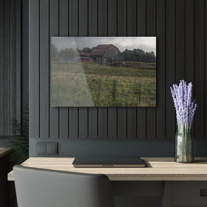 Barn Boutique Modern Farmhouse Acrylic Wall Print| Newark Road Tilted Grey