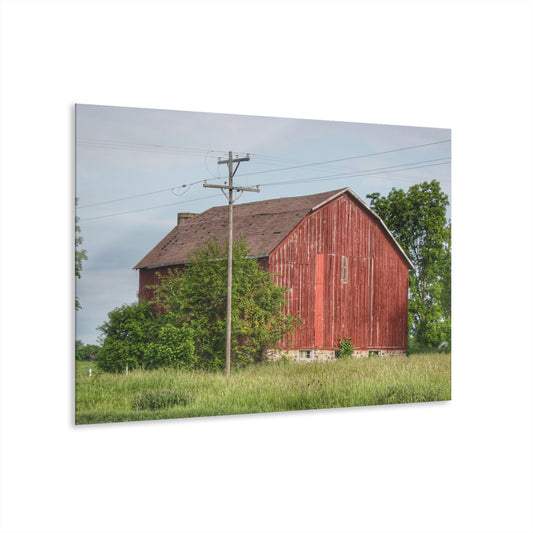 U R There Photography Armstrong Road Red I Rustic Farmhouse Acrylic Wall Print