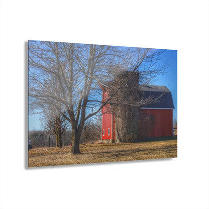 U R There Photography Leonard Road Red Rustic Farmhouse Acrylic Wall Print