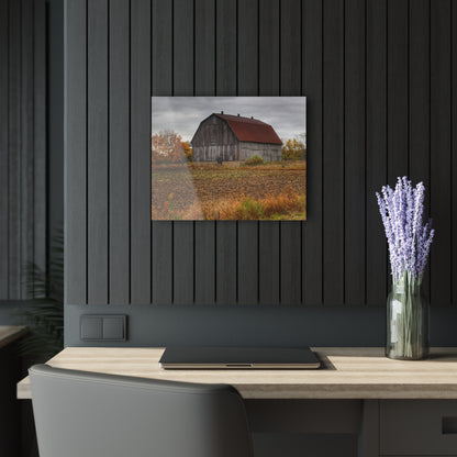 U R There Photography Sheridan Line Road Rusted Grey I Rustic Farmhouse Acrylic Wall Print
