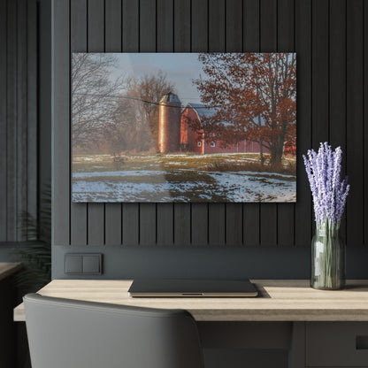 U R There Photography Vienna Road Red Rustic Farmhouse Acrylic Wall Print
