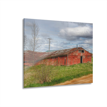 U R There Photography Centerline Road Sinking Shack Rustic Farmhouse Acrylic Wall Print
