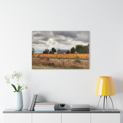 U R There Photography Reese Old Grey Beyond the Tracks Rustic Farmhouse Acrylic Wall Print