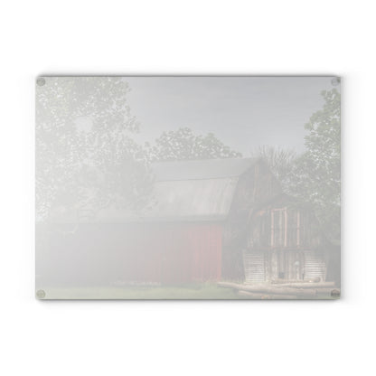 U R There Photography Barkley Road Buddies Rustic Farmhouse Tempered-Glass Cutting Board