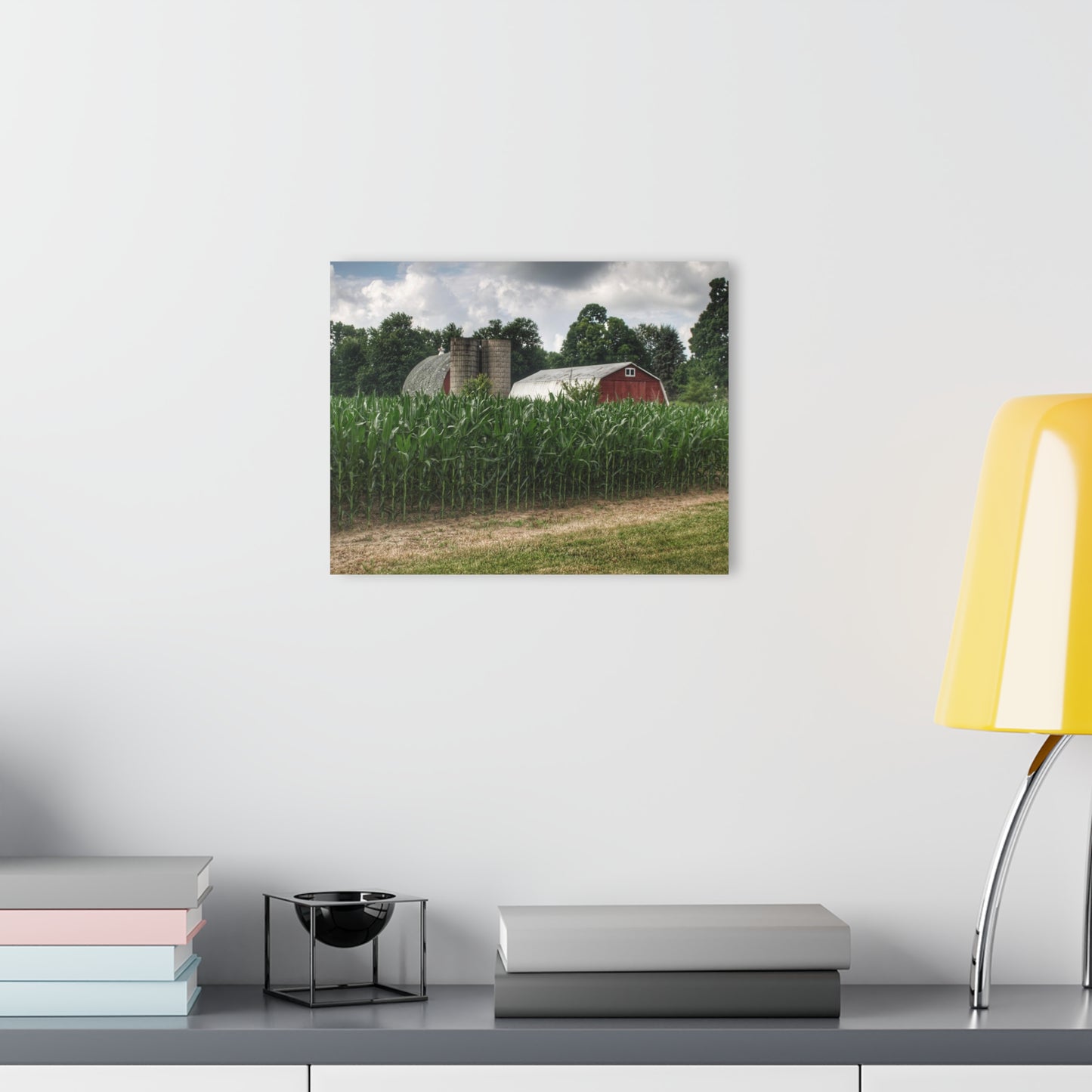 U R There Photography Scotch Settlement Reds Rustic Farmhouse Acrylic Wall Print