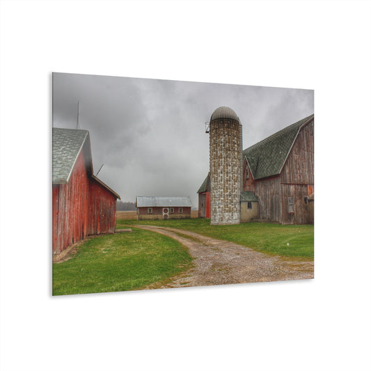 U R There Photography Roedel Roadside Reds II Rustic Farmhouse Acrylic Wall Print
