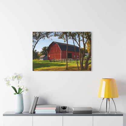 U R There Photography Hough Road Red I Rustic Farmhouse Acrylic Wall Print