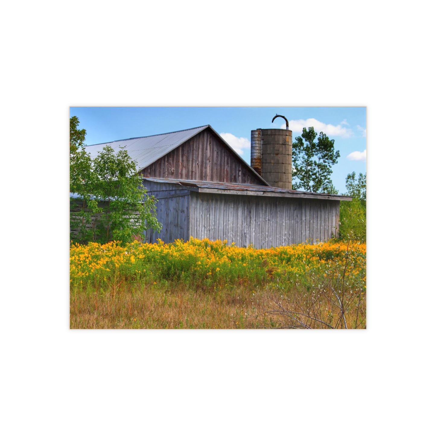 U R There Photography Church Road Grey II Rustic Farmhouse Decorative Ceramic Tile