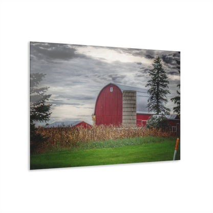 U R There Photography Haines Roadside Red and Silo Rustic Farmhouse Acrylic Wall Print