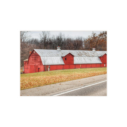 U R There Photography Caseville Red Rustic Farmhouse Decorative Ceramic Tile
