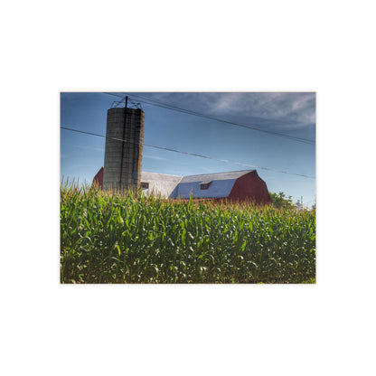 U R There Photography Above the Corn on Tuscola Road Rustic Farmhouse Decorative Ceramic Tile