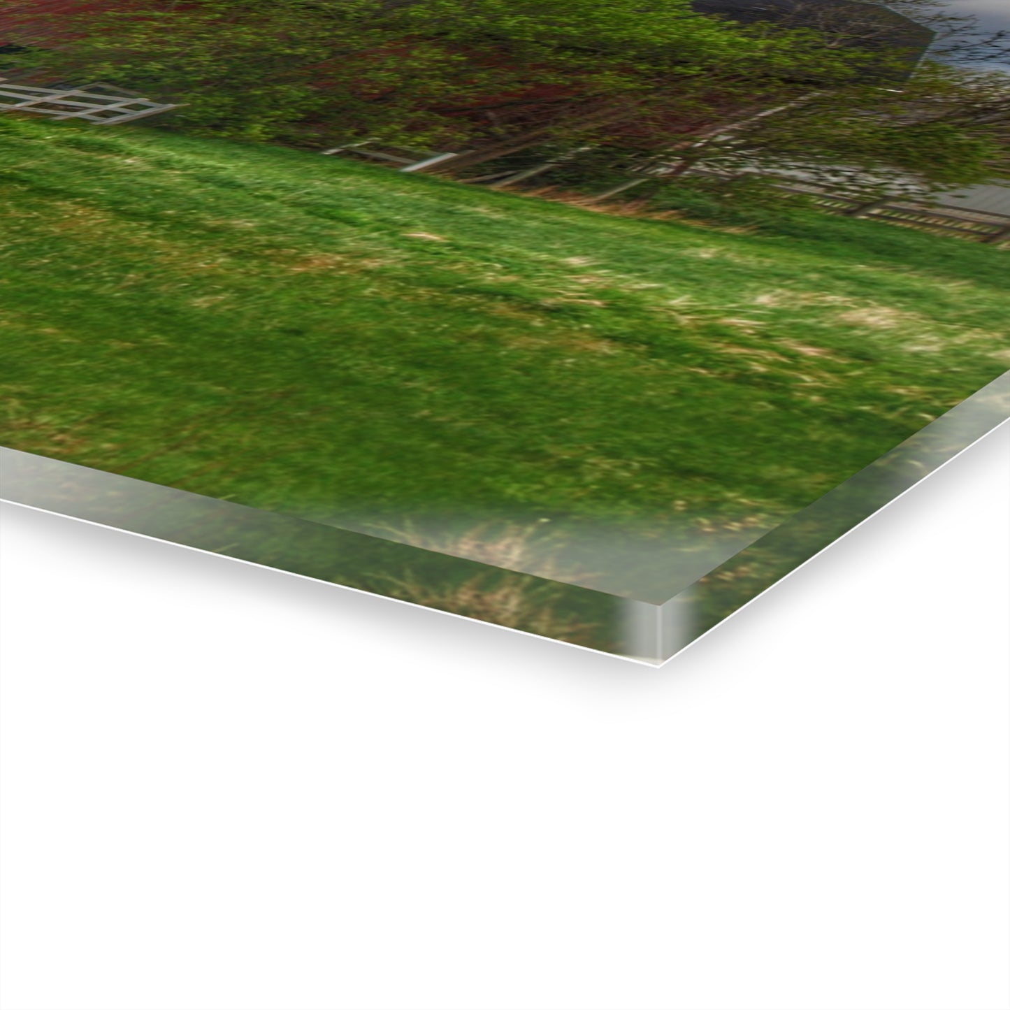 U R There Photography Hassler Lake Hidden Red Rustic Farmhouse Acrylic Wall Print