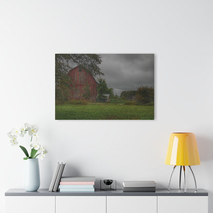 U R There Photography Columbiaville Red and Little Grey Rustic Farmhouse Acrylic Wall Print